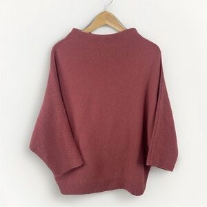 The Reset R Label Funnel Neck Sweater Pink Mauve Wool Cashmere Blend Size S/M